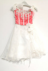 902 -Salmon/white ceremonial dress